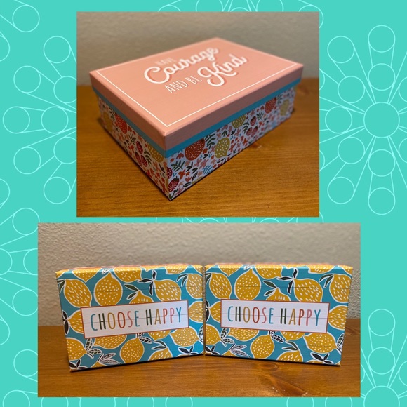 Lemons, Strawberry & Orange Nesting Storage Boxes Set Of 3, Removable Lids - Picture 1 of 15